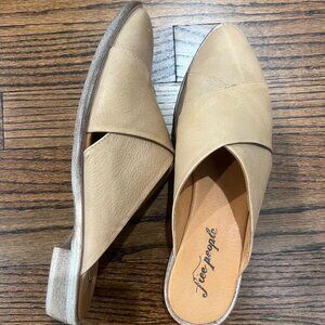 Free People Lordes Leather Slip-on Mules